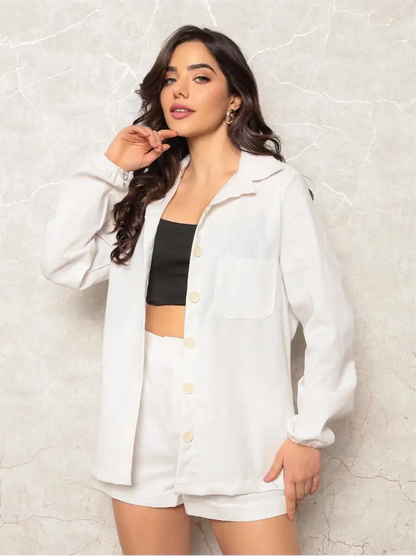 Conjunto Feminino 2 Peças Casual Chic
